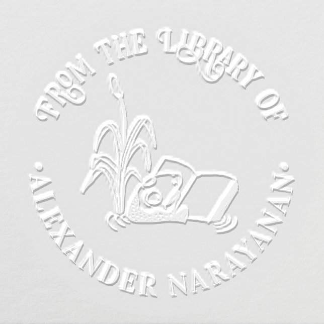 Fish Reading a Book “From the library of” Name Embosser (Design)