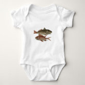 Funny Baby Dad Perch Fishing Sports Hobby Baby Bodysuit, Zazzle