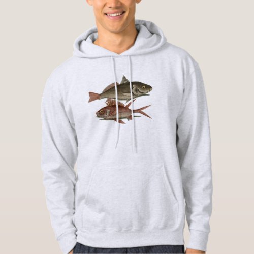 Fish Red Perch Fisherman Art Hoodie