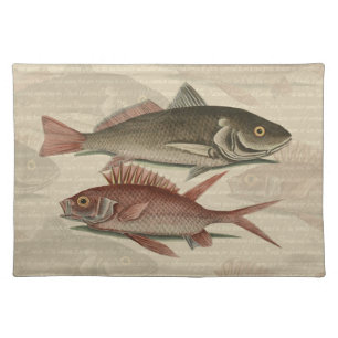 Fish Red Perch Fisherman Art Placemat