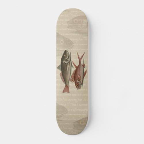 Fish Red Perch Fisherman Art Skateboard Deck