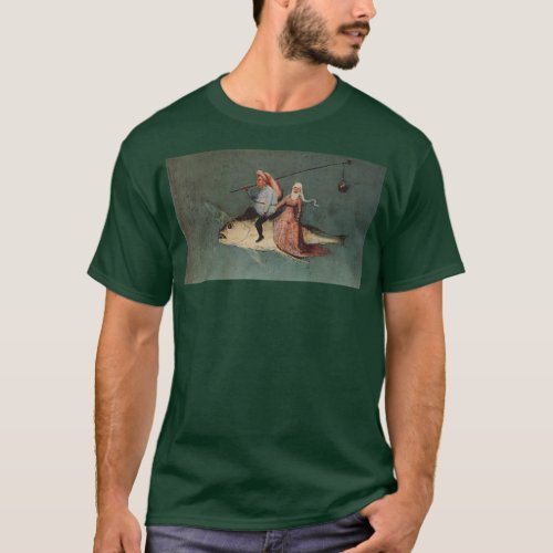 Fish riding peasants Hieronymus Bosch T_Shirt