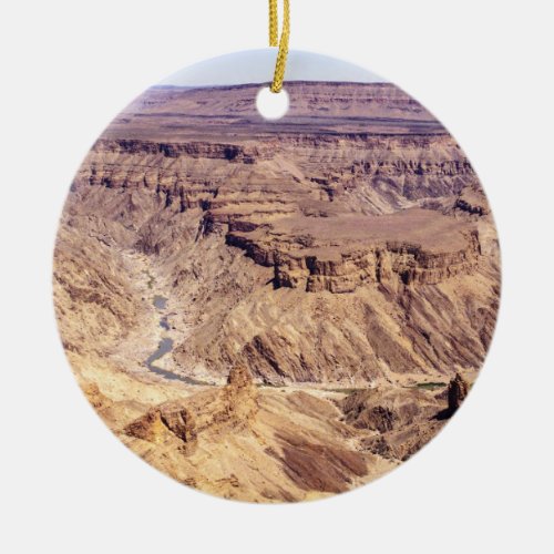 Fish River Canyon in South Namibia Africa Ceramic Ornament