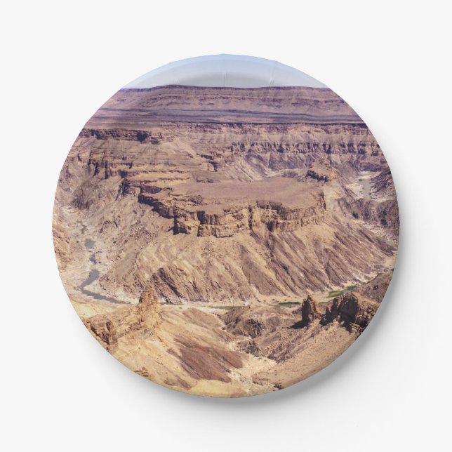 Fish River Canyon in South Namibia, Africa Paper Plates (Front)