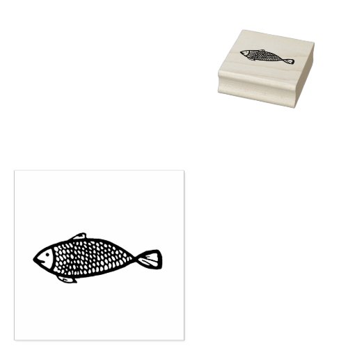 Fish Rubber Stamp, Fish Stamp, River Stamp, Ocean Rubber Stamp | Zazzle