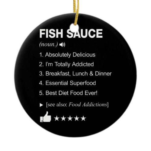 Fish Sauce Definition Meaning Funny  Ceramic Ornament