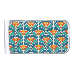 Fish Scale: Asian Traditional Silver Finish Money Clip