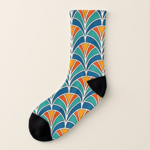 Fish Scale Asian Traditional Socks