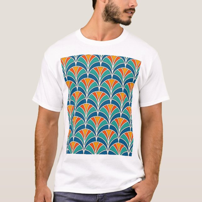 Fish Scale: Asian Traditional T-Shirt (Front)