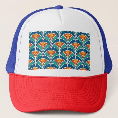 Fish Scale Asian Traditional Trucker Hat
