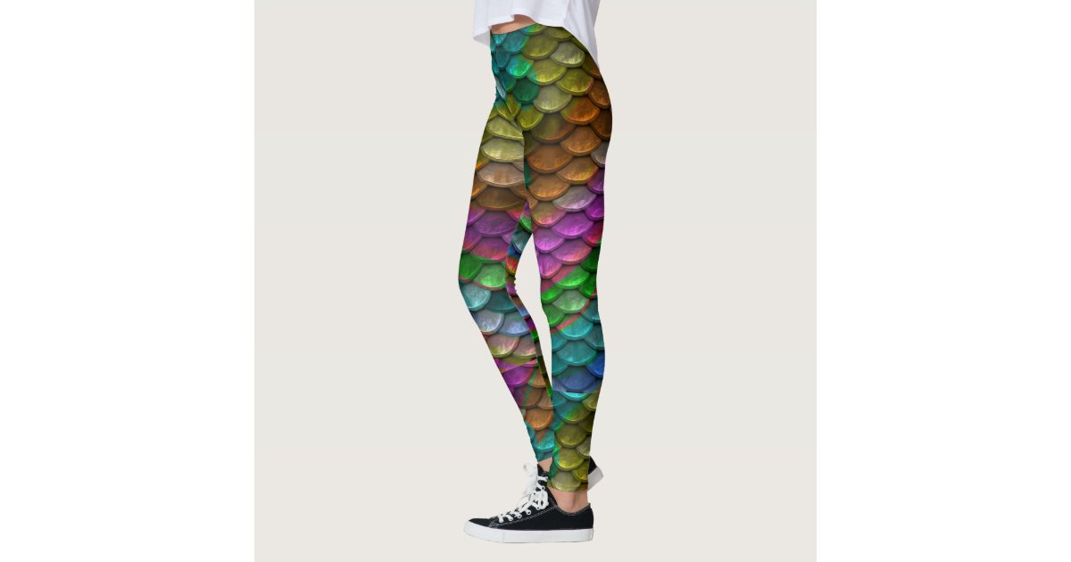 Mermaid Scale Tattoo Tights , S-XXL Sizes Available , Mermaid Costume ,  Fish Scale -  Canada