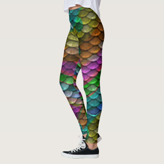 Fish Scale Leggings Mermaids, Weird leggings (Left)