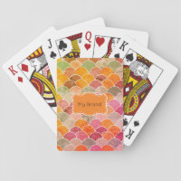 Fish Scale Pattern Playing Cards