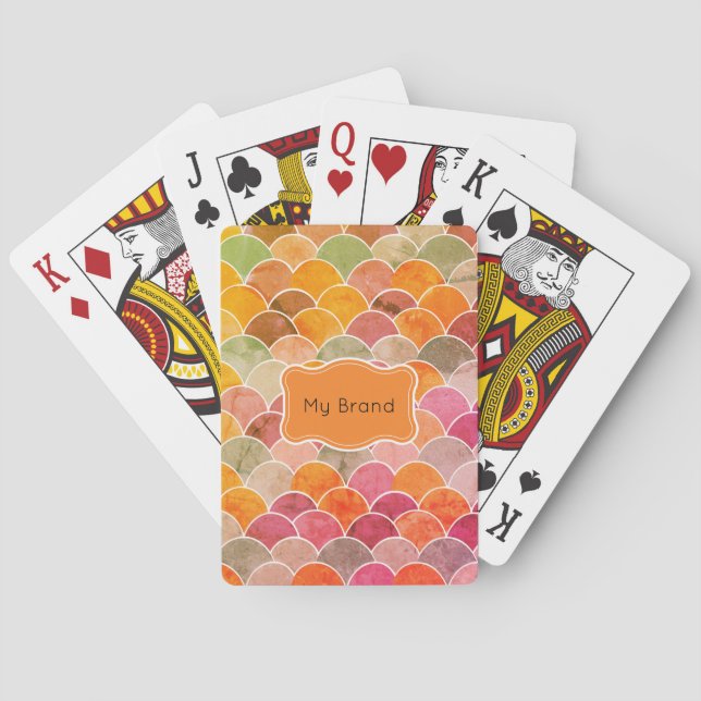 Fish Scale Pattern Poker Cards (Back)