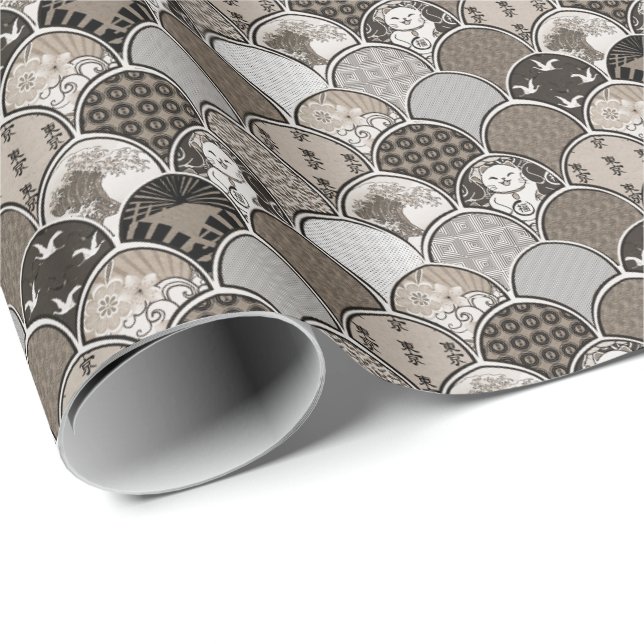 Fish scale pattern wrapping paper (Roll Corner)