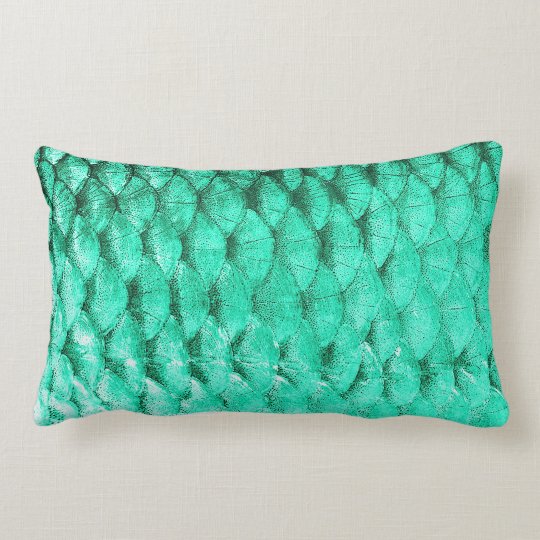 "Fish Scale Pillow" Lumbar Pillow Zazzle