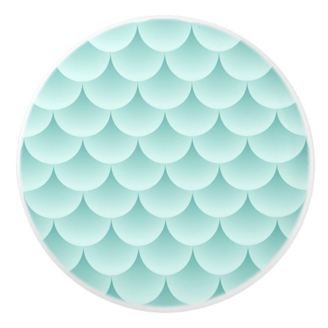 Fish Scales Pattern Ceramic Knob (Front)