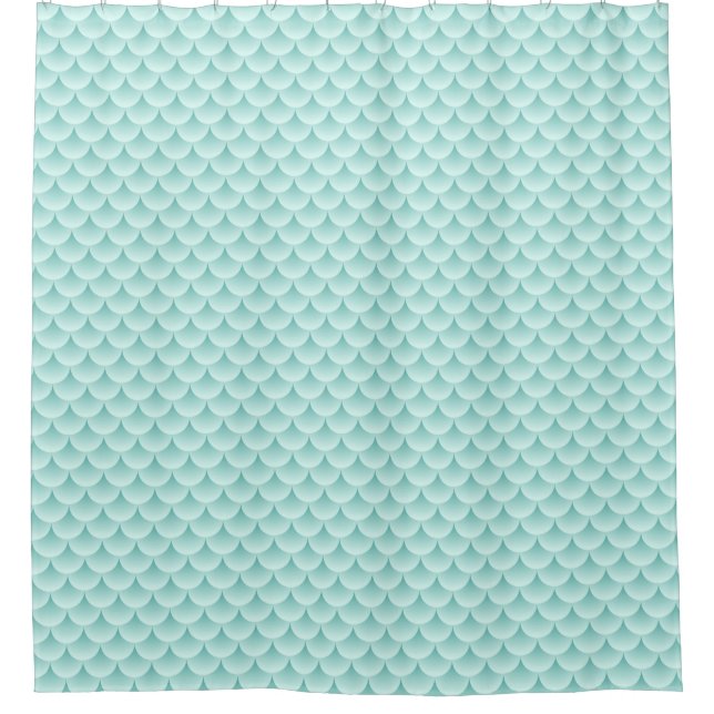 Fish Scales Pattern Shower Curtain (Front)