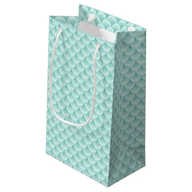 Fish Scales Pattern Small Gift Bag (Back Angled)