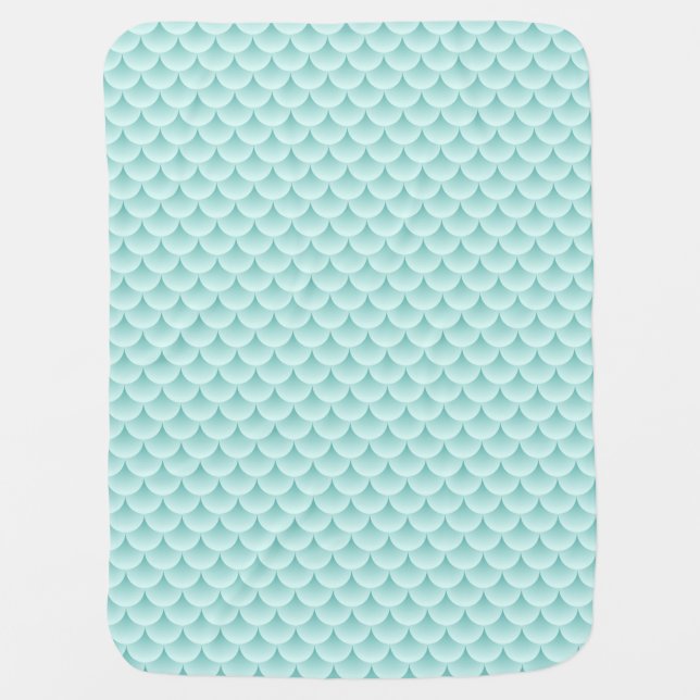 Fish Scales Pattern Swaddle Blanket (Front)