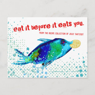 fish seafood lemon keeper cookbook recipe card