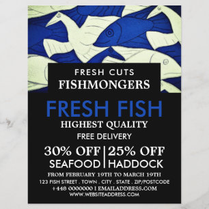 Fish & Seagulls, Fishmonger/Wife, Fish Market Flyer