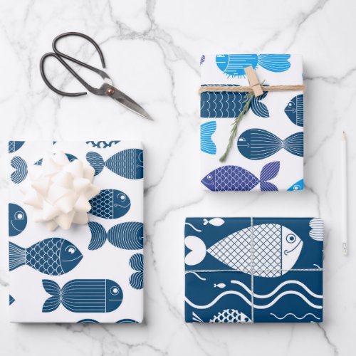 Fish Series Wrapping Paper Sheets