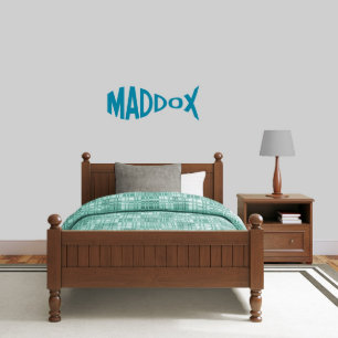 Fish-Shaped Name Medium Kids' Room Wall Decal