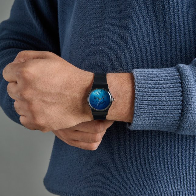 Fish Shoal and Sunlight Under the Sea Watch (Hand)
