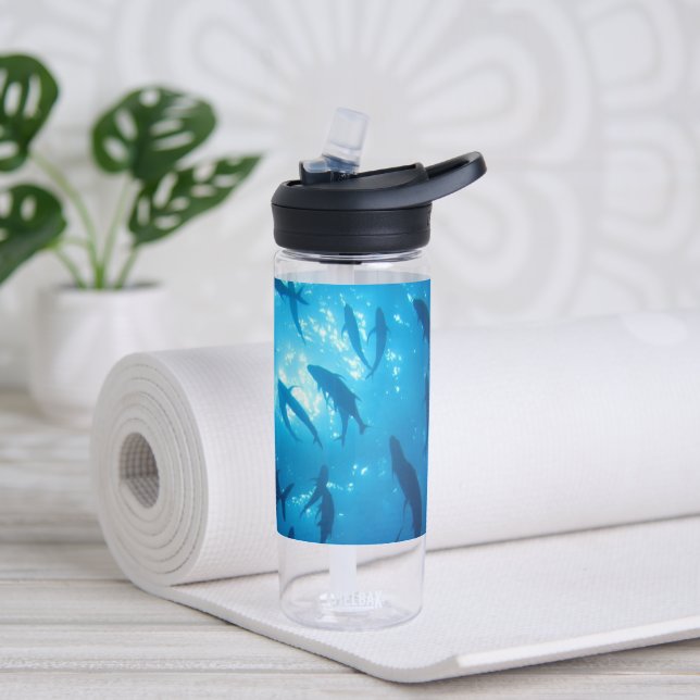 Fish Shoal and Sunlight Under the Sea Water Bottle (Yoga)