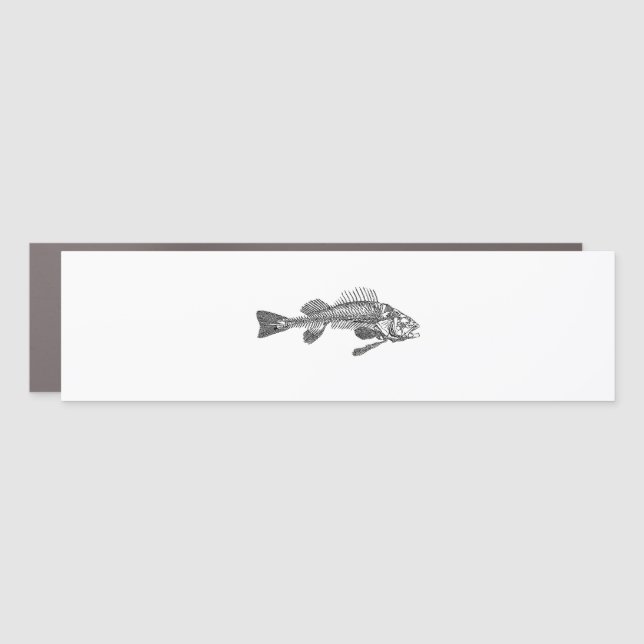 Fish skeleton car magnet (Front)
