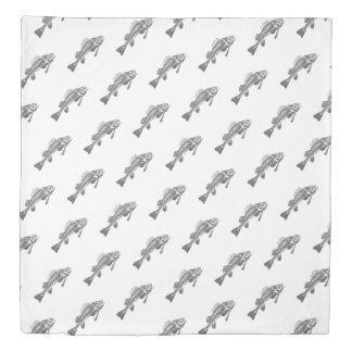 Fish skeleton duvet cover