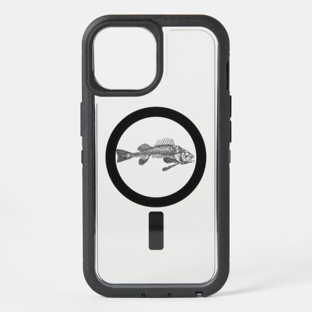 Fish skeleton iPhone 15 case (Back)