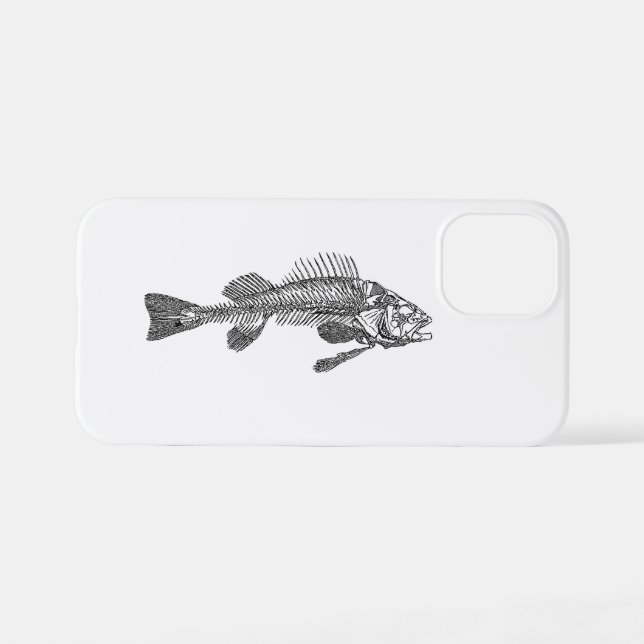 Fish skeleton  iPhone case (Back Horizontal)