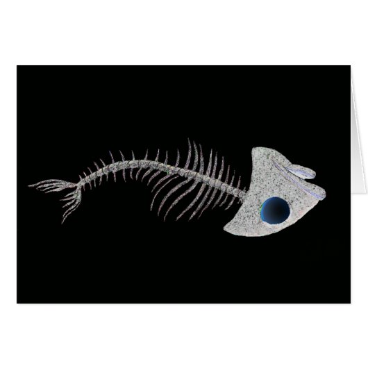 Fish Skeleton on Black Cards (Front Horizontal)