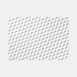 Fish skeleton outdoor rug