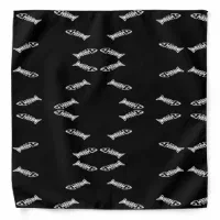 fish skeleton pattern bandana