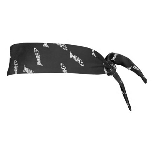 fish skeleton pattern tie headband