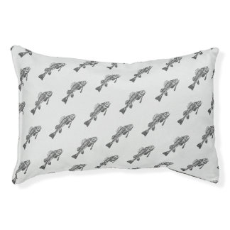 Fish skeleton pet bed