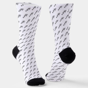 Fish skeleton socks