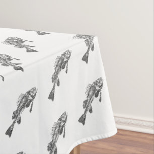 Fish skeleton tablecloth