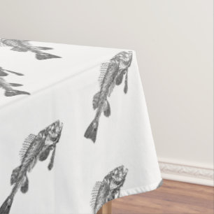 Fish skeleton tablecloth