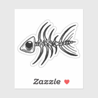 Fish Skelly Sticker