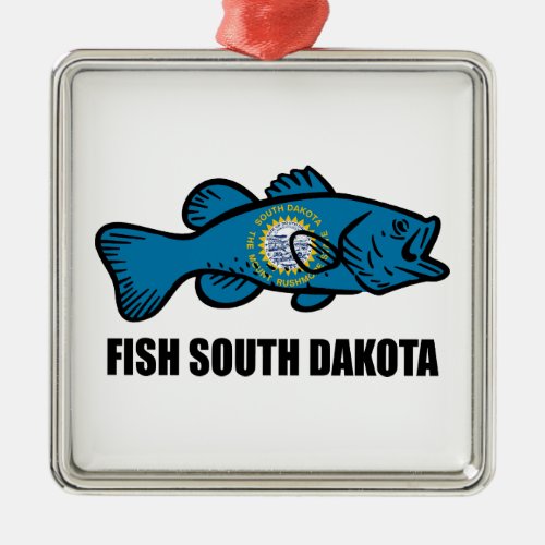 Fish South Dakota Metal Ornament