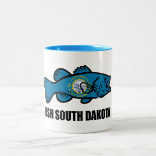 Fish South Dakota Two-Tone Coffee Mug
