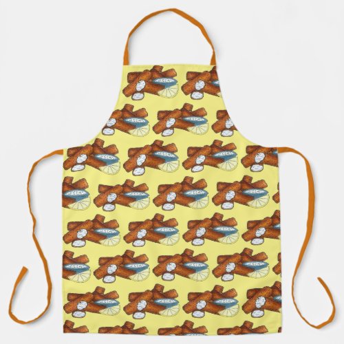 Fish Sticks Fishsticks Fish Fingers Tartar Sauce Apron