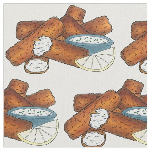 Fish Sticks Fishsticks Fish Fingers Tartar Sauce Fabric