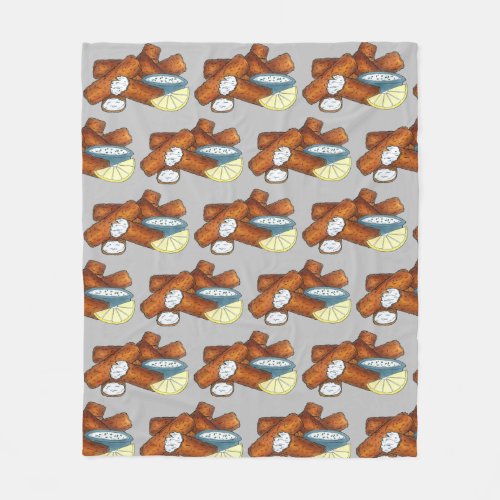 Fish Sticks Fishsticks Fish Fingers Tartar Sauce Fleece Blanket