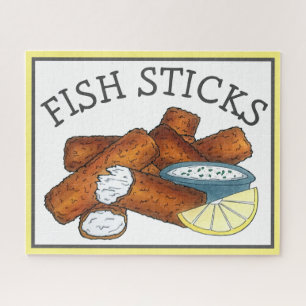 Fish Sticks Fishsticks Fish Fingers Tartar Sauce Jigsaw Puzzle
