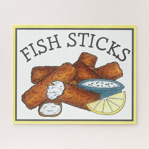 Fish Sticks Fishsticks Fish Fingers Tartar Sauce Jigsaw Puzzle